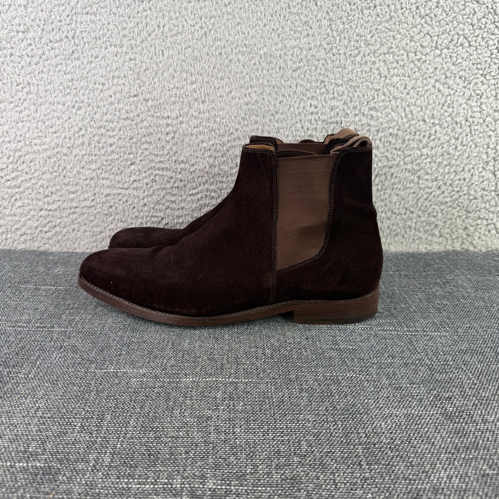 Grenson Declan Chelsea Boots Mens 10 Dark Brown Suede Vibram England UK 9 F